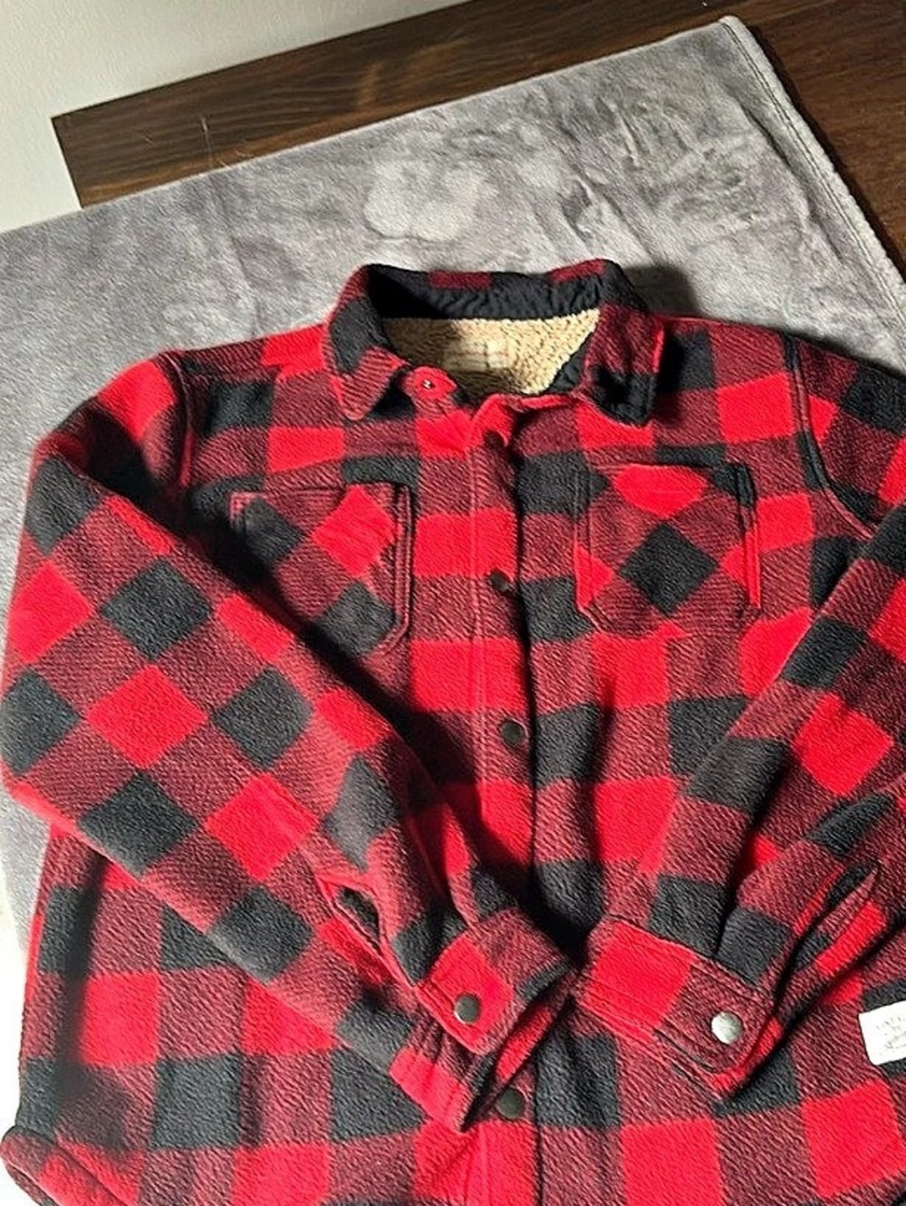 Vintage Red & Black Plaid Jacket